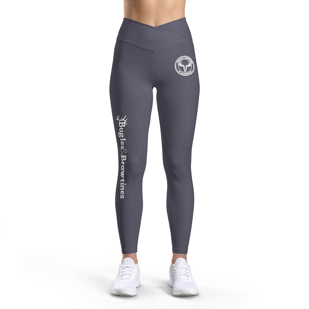 Leggings — 'Bugles & Brownies' Fitness Leggings with Heart Skull Logo