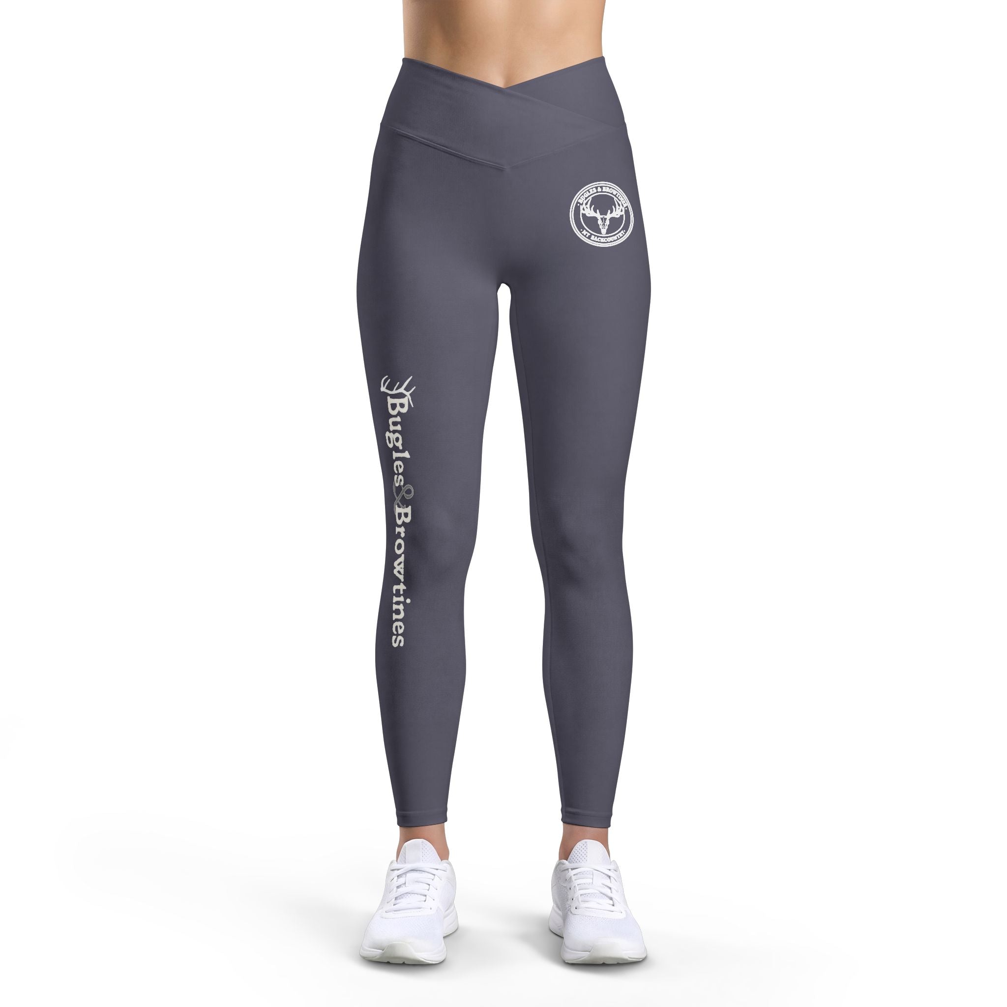 Leggings — 'Bugles & Brownies' Fitness Leggings with Heart Skull Logo