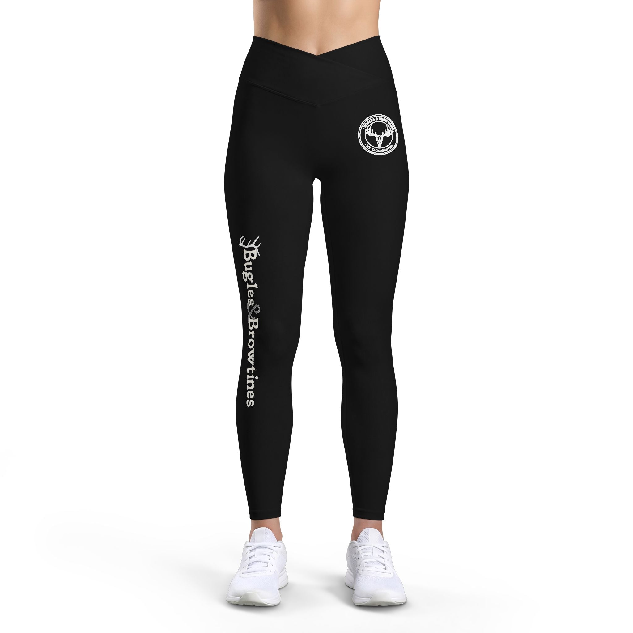 Leggings — 'Bugles & Brownies' Fitness Leggings with Heart Skull Logo