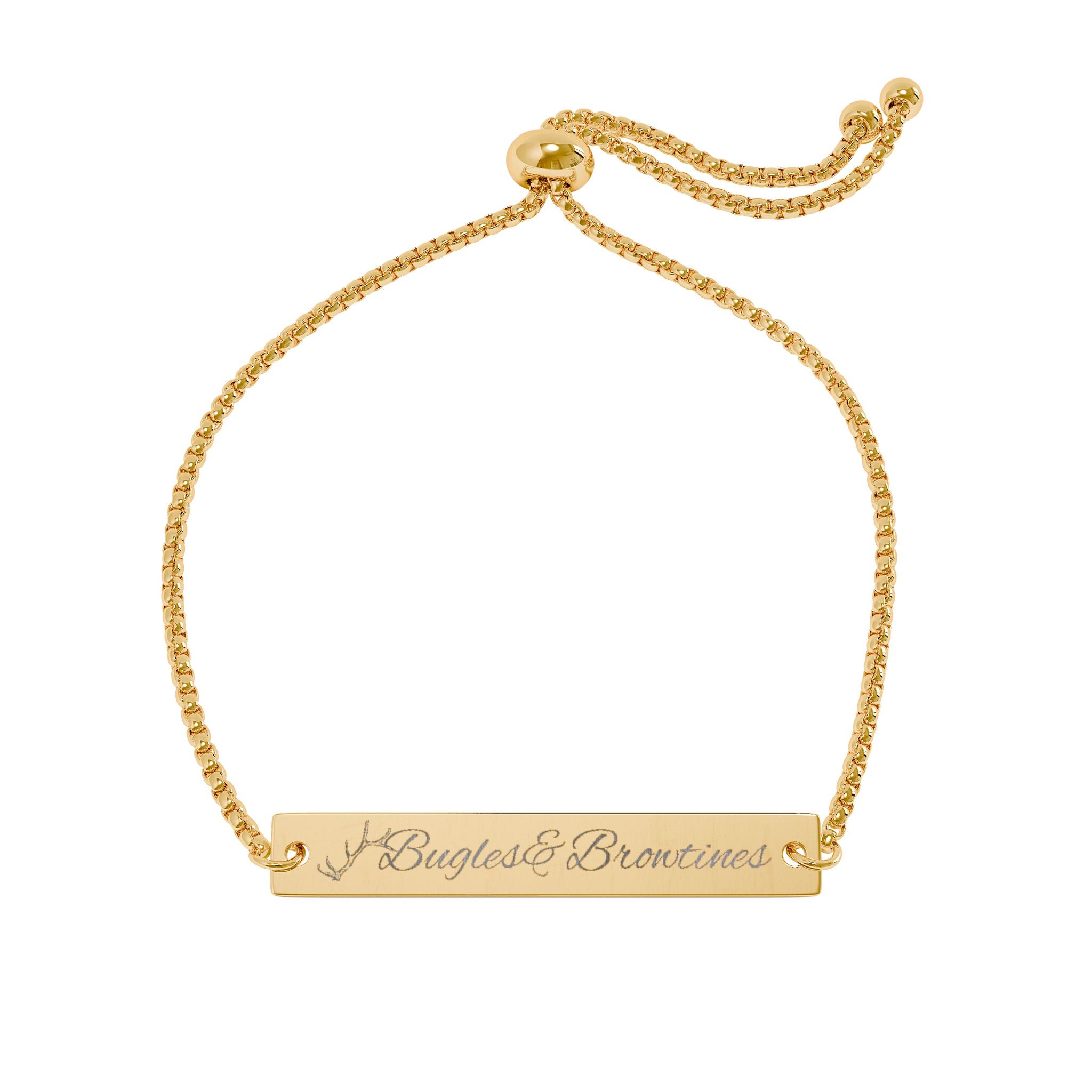 Engravable Adjustable Bar Bracelet — Personalized Name ID Jewelry