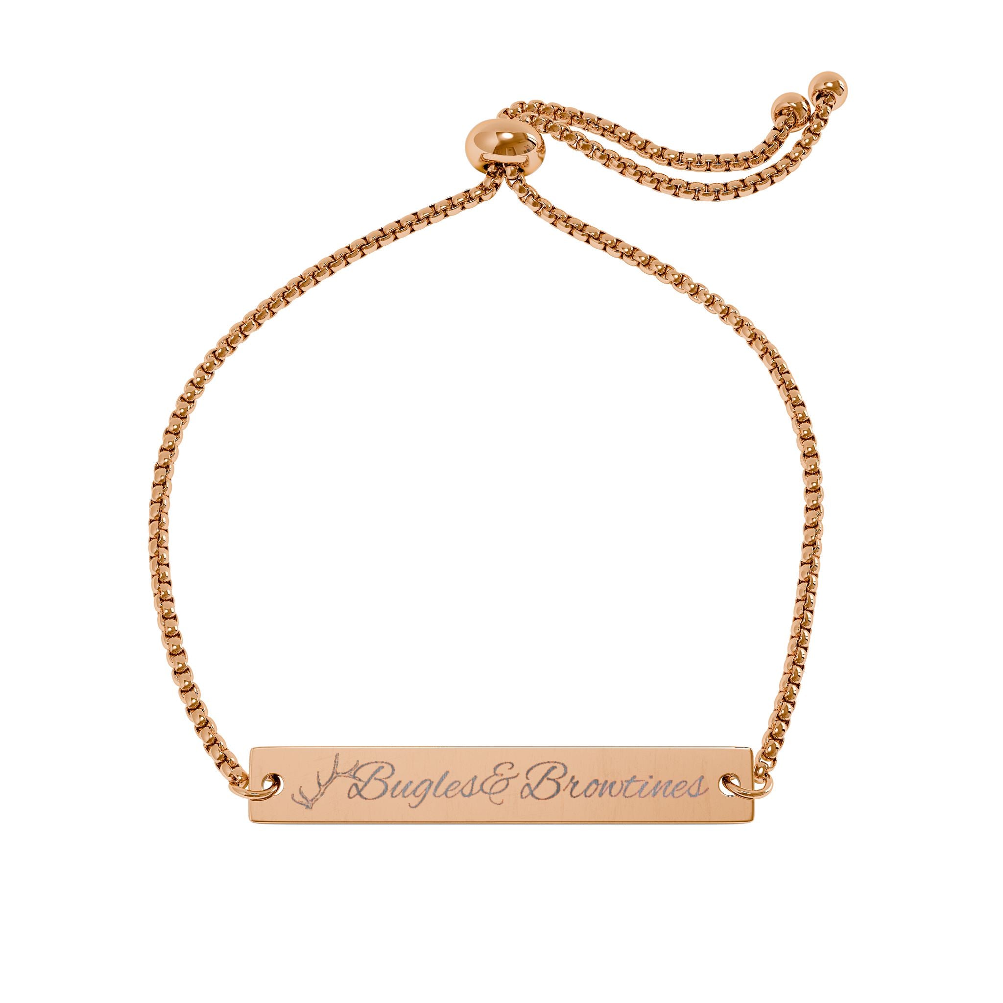 Engravable Adjustable Bar Bracelet — Personalized Name ID Jewelry