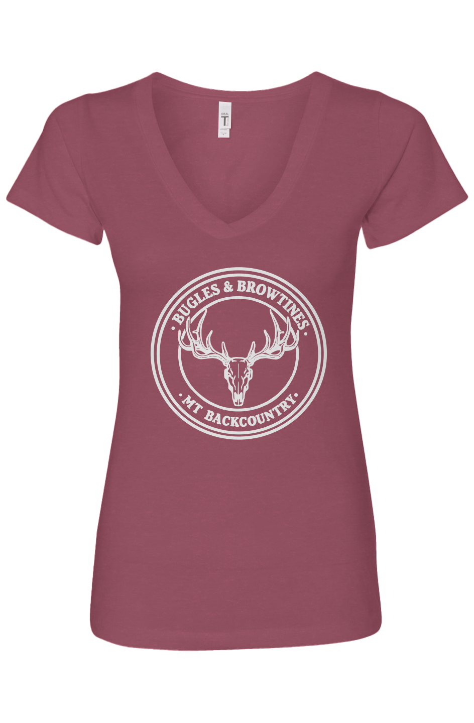 Womens Ideal V-Neck Round Logo
