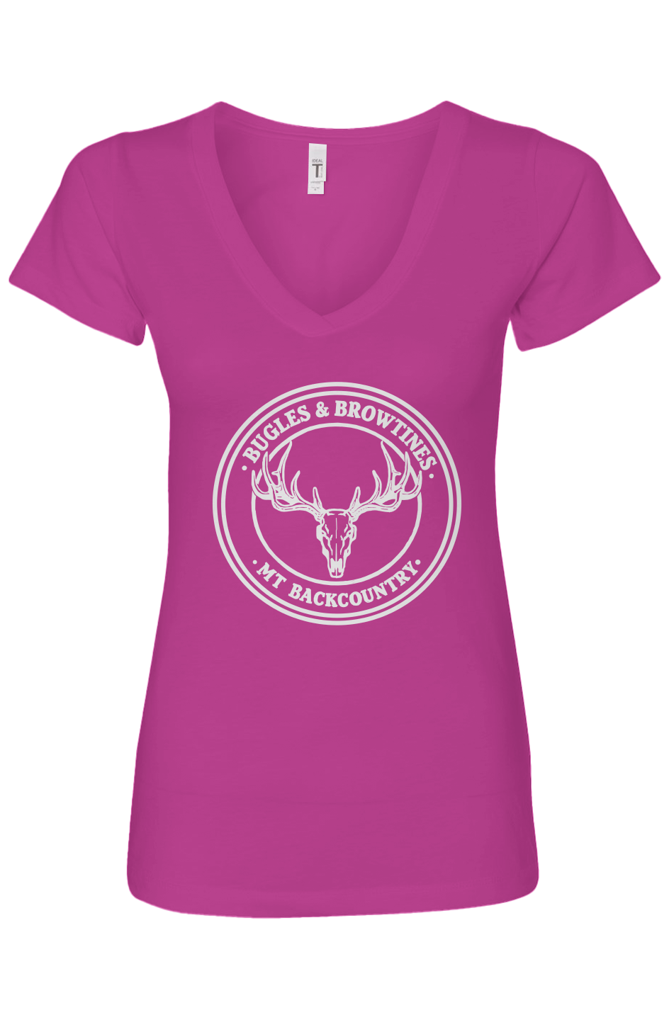 Womens Ideal V-Neck Round Logo