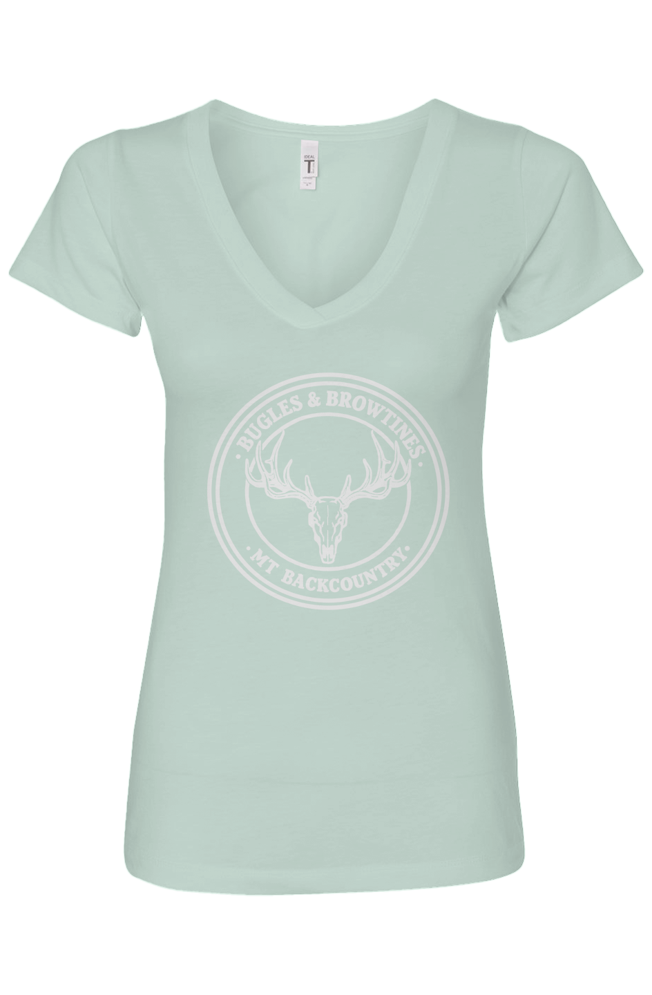 Womens Ideal V-Neck Round Logo
