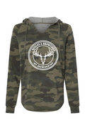 Womens Lightweight Camo Hooded Sweatshirt